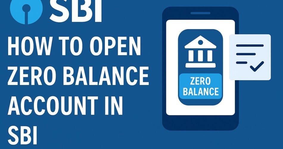 SBI Zero Balance Account Opening